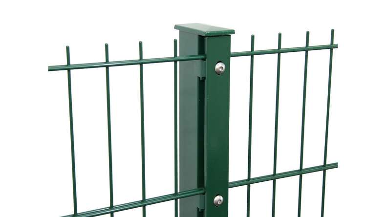 Fence post type FB moss green for double bar fence