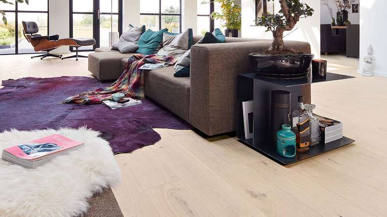 MEISTER Parquet Flooring - Longlife PD 400 Oak lively cream white limed (500006-2200180-09014)