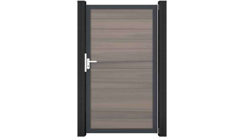 planeo Solid - universal door Bi-Color co-ex with anthracite aluminium frame 100x180x4cm