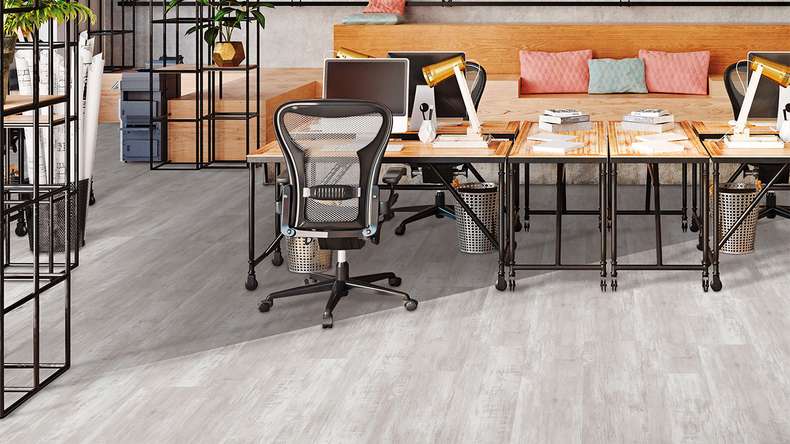 planeo Rigid click vinyl - FlexCore 55 Glacier Oak White | Impact sound insulation integrated (plfc-5167FS55)