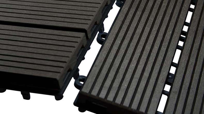 planeo WPC patio tile anthracite 30x30 cm - 6 pce.