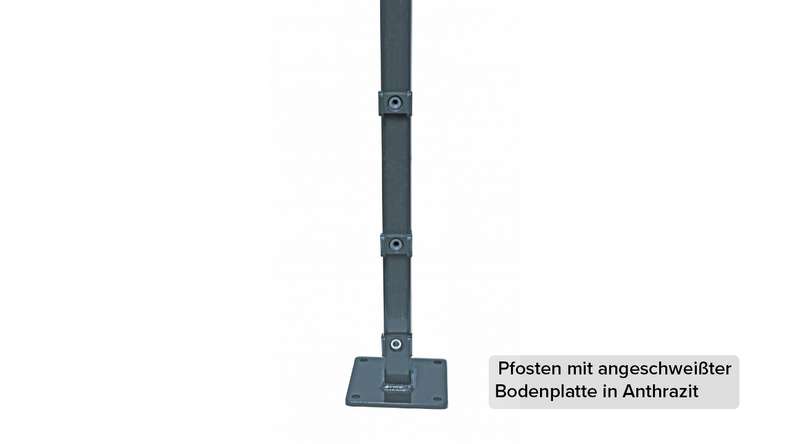 Corner post type FB moss green for double bar fence
