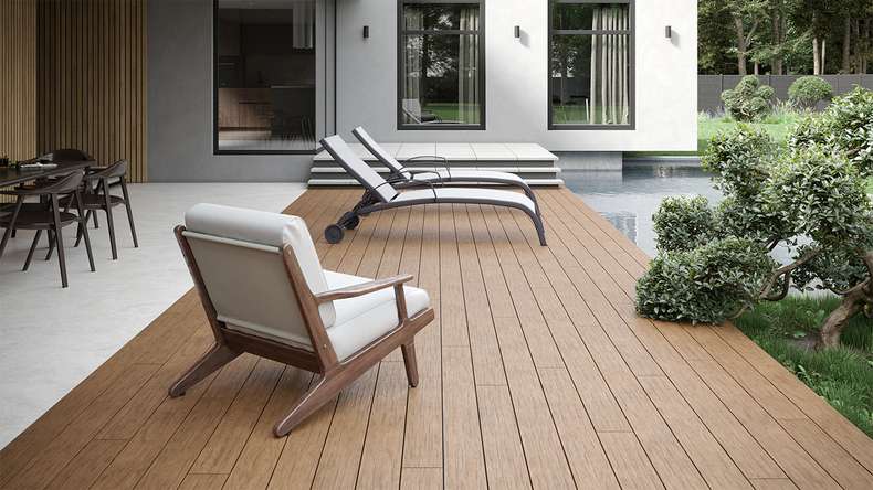 planeo TitanWood - solid plank dark brown antique aged/brushed