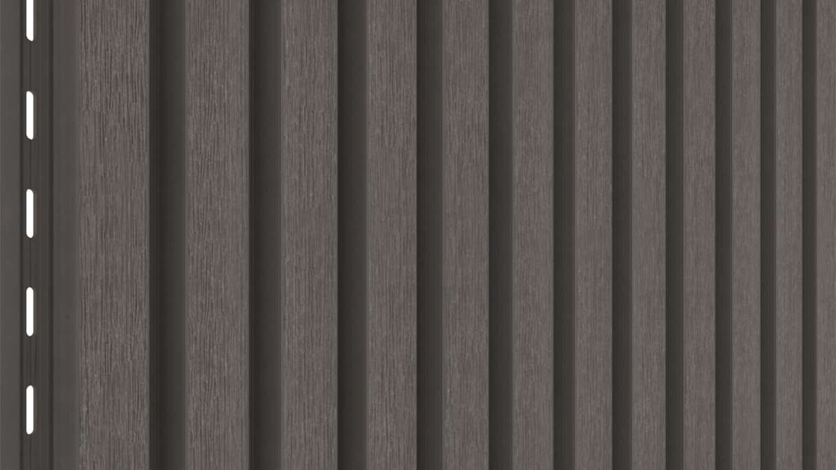planeo LINEA Slim – WPC CoEx cladding, dark grey, 2900 x 215 mm
