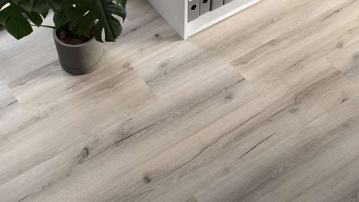 planeo Rigid Click Vinyl - GRANDline Rustic Grey Oak | Impact sound insulation integrated (NF-GL-705-N)