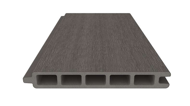 planeo INFINITY - WPC CoEx plug-in fence dark grey 176 x 183 cm