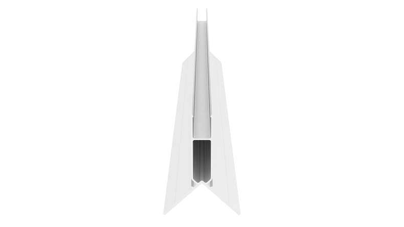 planeo LINEA – Aluminium CoEx external corner profile, black, 3000 x 66 x 66 mm