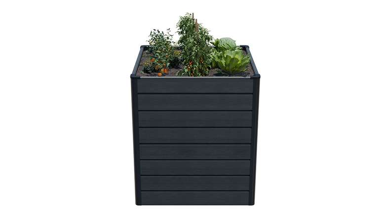 planeo BPC-Rhombus raised bed Cube - Stone grey co-ex. 70 x 70 x 79 cm