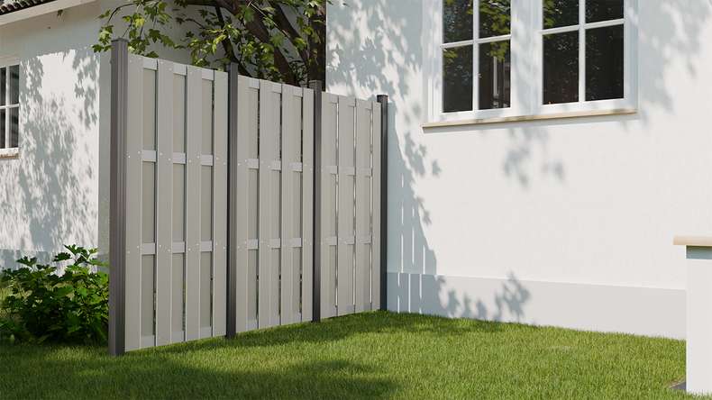 planeo prefabricated fence - upright Bi-Color Sand 84.3 x 180cm