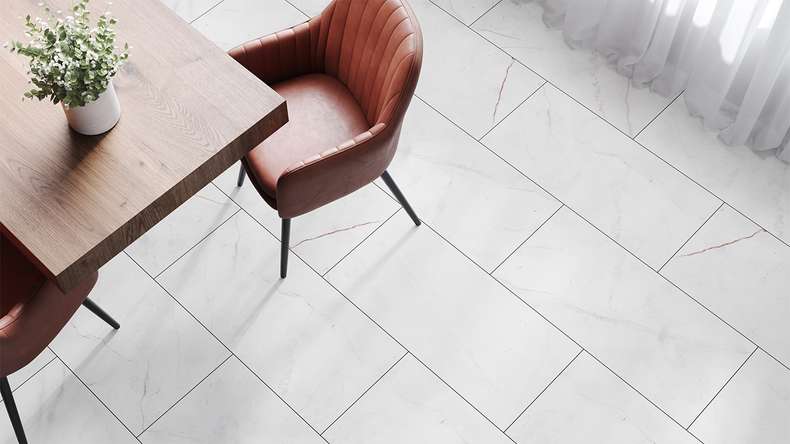 planeo Rigid click vinyl - Stone Marmorata Chiara Matt | Impact sound insulation integrated (100P1004MT)