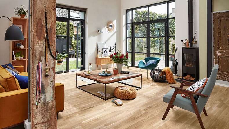 MEISTER Parquet Flooring - Longlife PC 200 Oak lively white vintage (500009-2400200-09042)