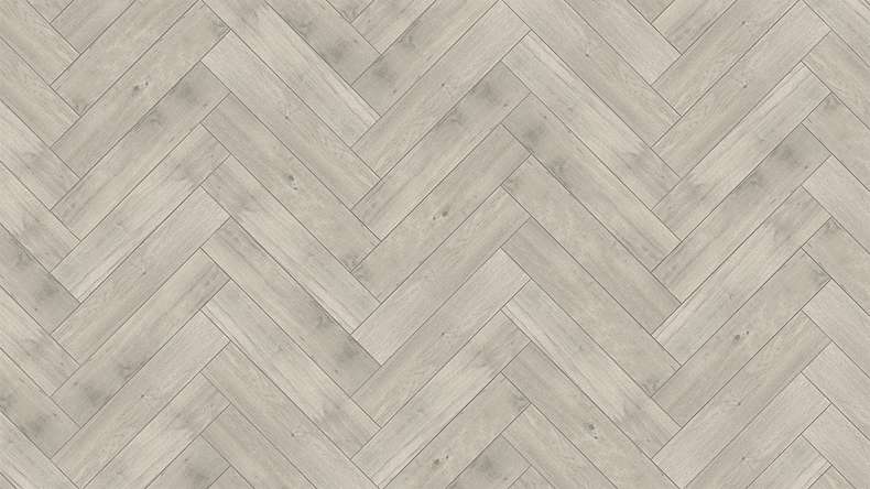 planeo Rigid Klick Vinyl - SolutionX 2in1 Herringbone Oak Light Grey | Impact sound insulation integrated (ECF-HB-3855)