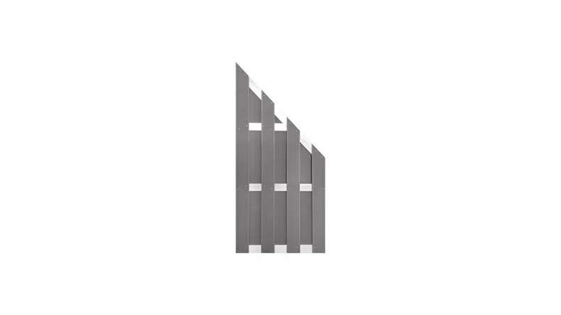 planeo prefabricated fence - slanted light grey 84.3 x 180cm