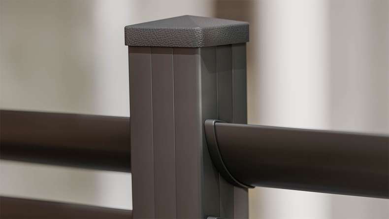 planeo Gardence Metallic Ellipse - Aluminium Garden Fence Square Anthracite | DB703
