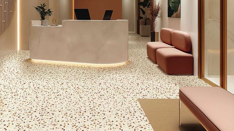 Gerflor adhesive vinyl - Creation 70 Chips Amber