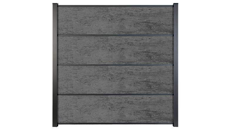 planeo Gardence Resistant - HPL plug-in fence anthracite grey 180 x 183 cm