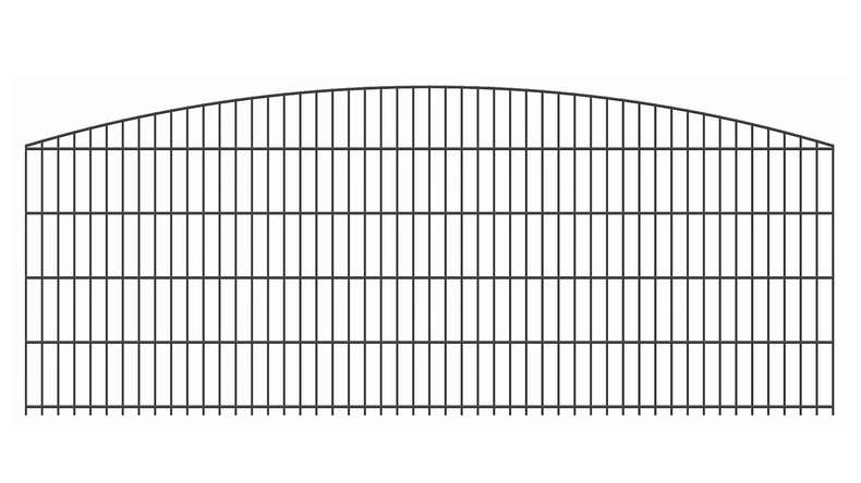 planeo double bar decorative fence Bow 6/6/6 RAL 7016 anthracite