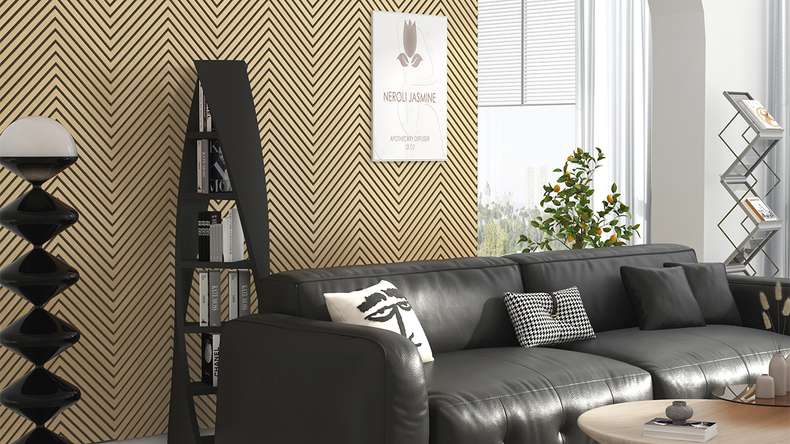 Skaben acoustic panels SilentWall - Herringbone New Light - 275 x 52 cm