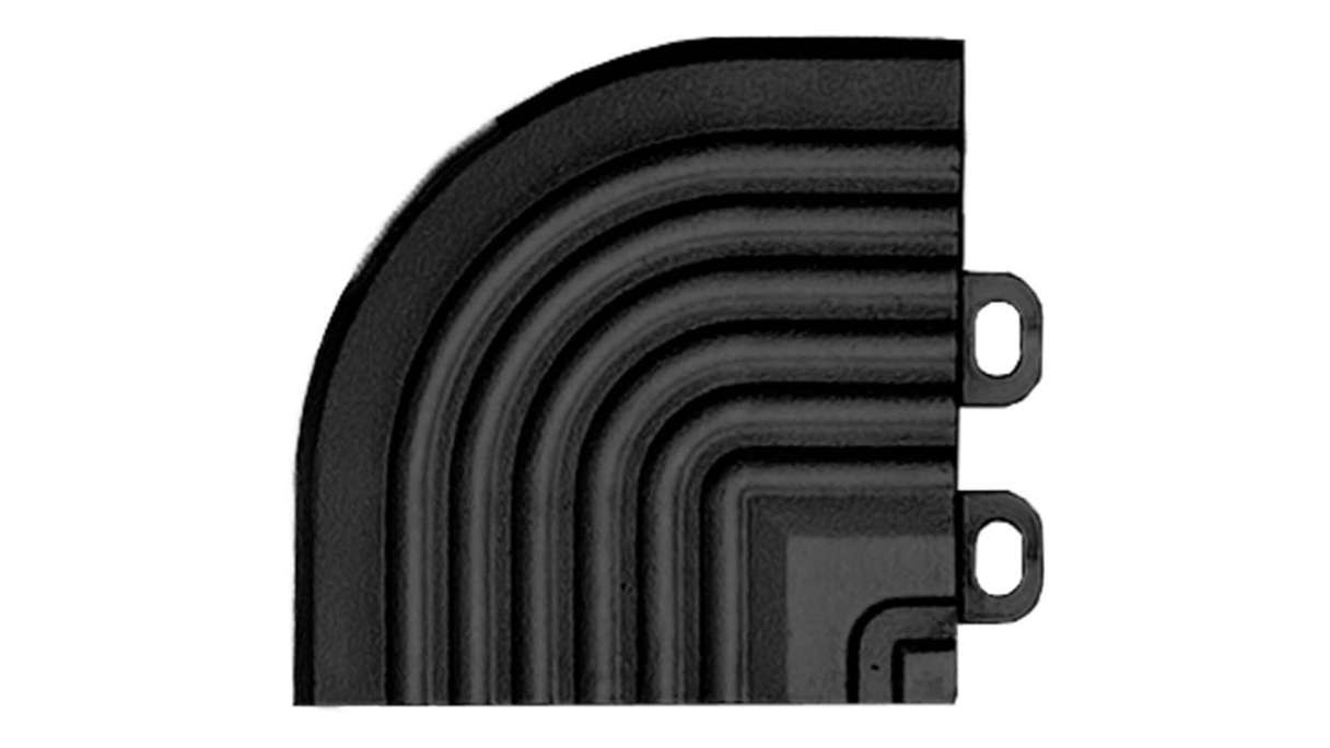 planeo corner piece for 40 x 40 cm click tiles – black