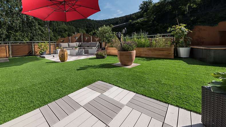 planeo click tile - lawn look