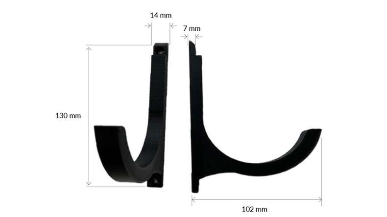 planeo 3D wine rack / bottle holder - black 2 pcs