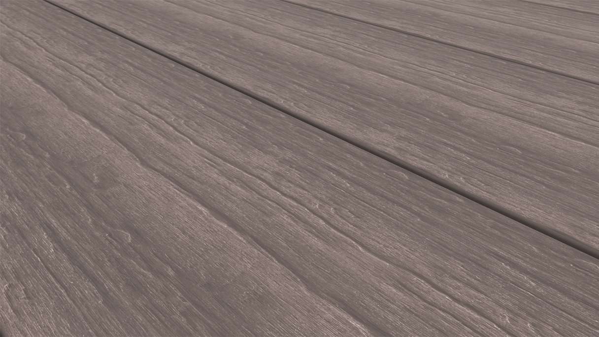 planeo MAXLine Antique - WPC CoEx coated XL decking solid - grey 3m rustic textured/smooth brushed