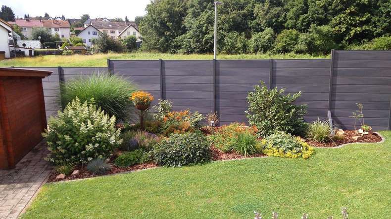 planeo Solid Grande - garden fence premium stone grey co-ex