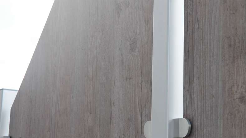 planeo Gardence Resistant - HPL privacy fence on edge - wood look 90 x 180cm