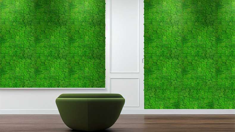 planeo acoustic panel - MixWall Living Moss Rich Green 52 x 52 cm | natural moss (PLMW-10111)