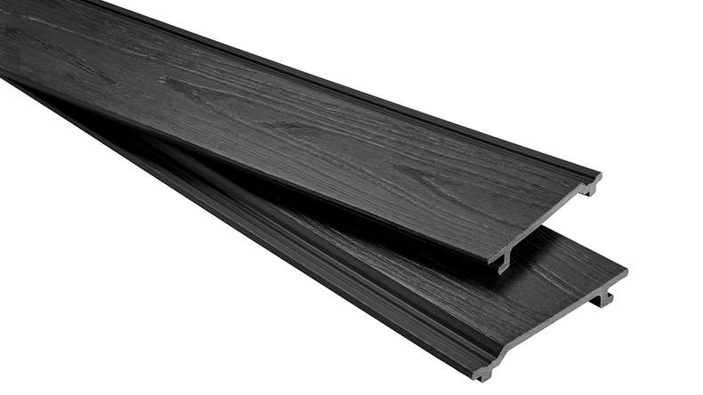 planeo NOVA – WPC CoEx Classic façade panel, Black, 2.90 m