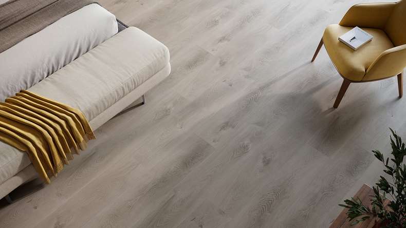 planeo Rigid Click Vinyl - HOMEtec Basic 30 IXPE Soft Mid Grey | Impact sound insulation integrated (RP-E30-7)