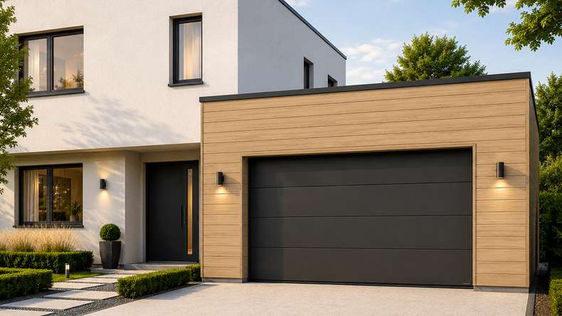 planeo NOVA – WPC CoEx Classic façade panel, Sand, 2.90 m