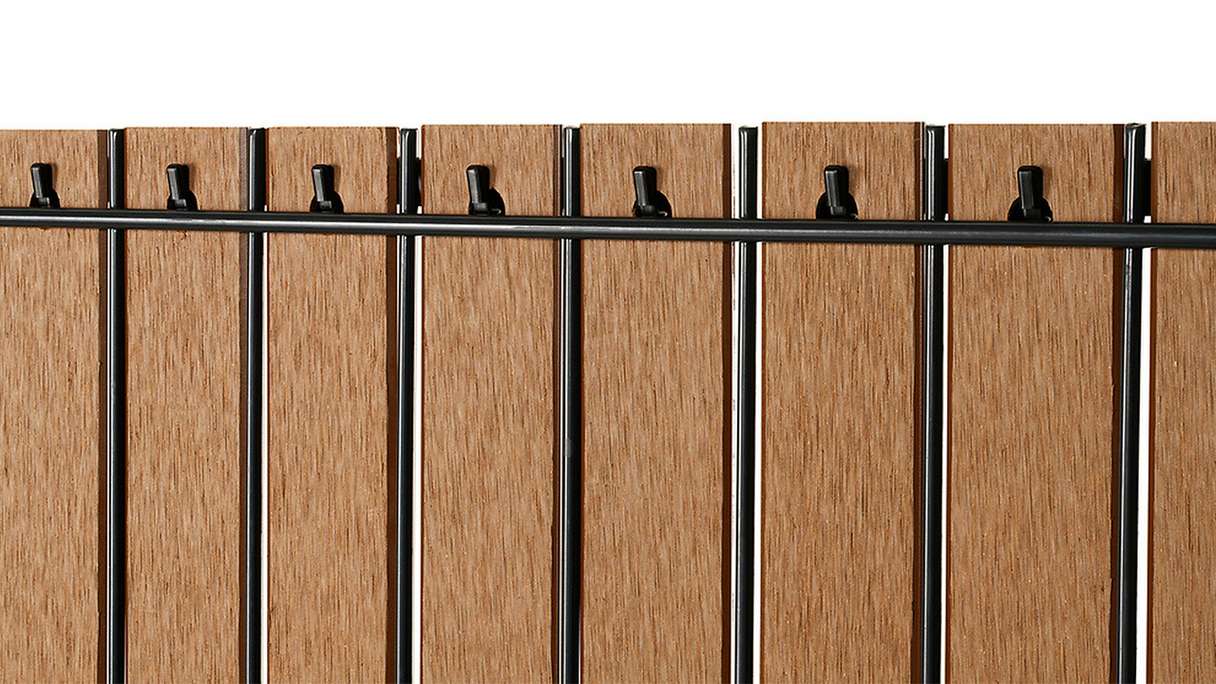 planeo WPC Strip Set - Brown L 250 x H 123-183cm