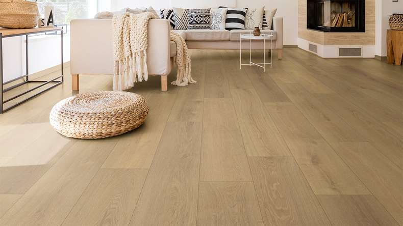 planeo design flooring - Eco P.U.R.E. XL 2m plank Natural Oak | Impact sound insulation integrated (KRXL-6611)