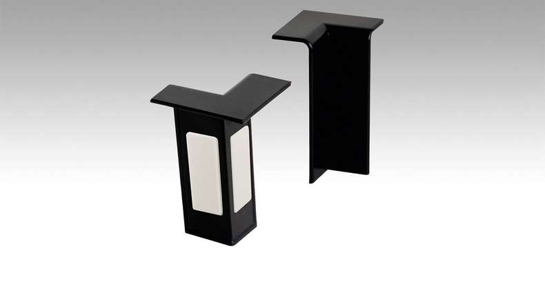 MEISTER self-adhesive inside corner for skirting board profile 15 MK | 15 F MK | 20 PK | 20 PK Aqua 2039 Black (800034-01-02039)