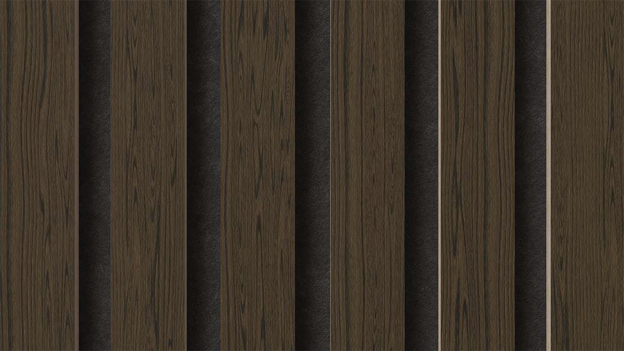 planeo acoustic panels - smoked oak 2480 x 600 x 21.5 mm | fire-retardant