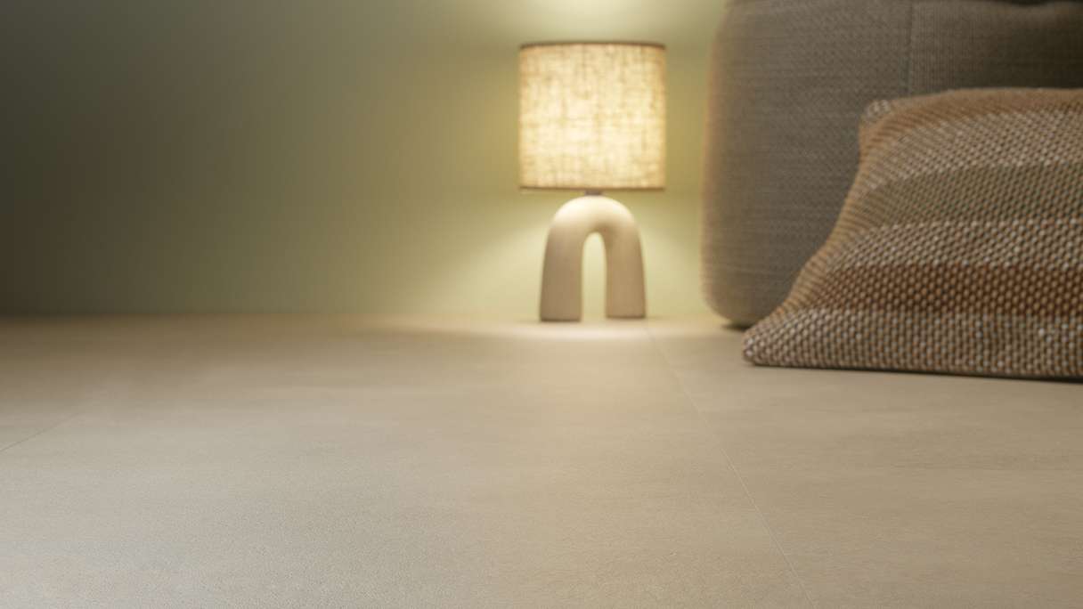 Gerflor Klick Vinyl Rigid - Creation 55 Clic Acoustic Bloom Uni Cream | Impact sound insulation integrated (61261600)