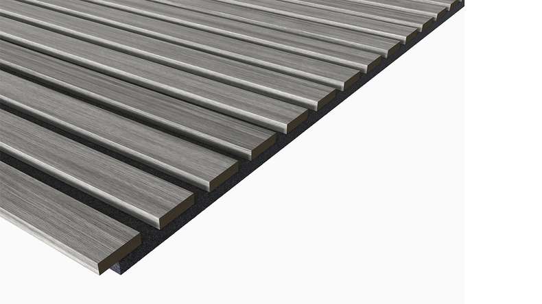 planeo acoustic panels - Oak grey - 2400 x 525 x 18mm (PU-A-006)