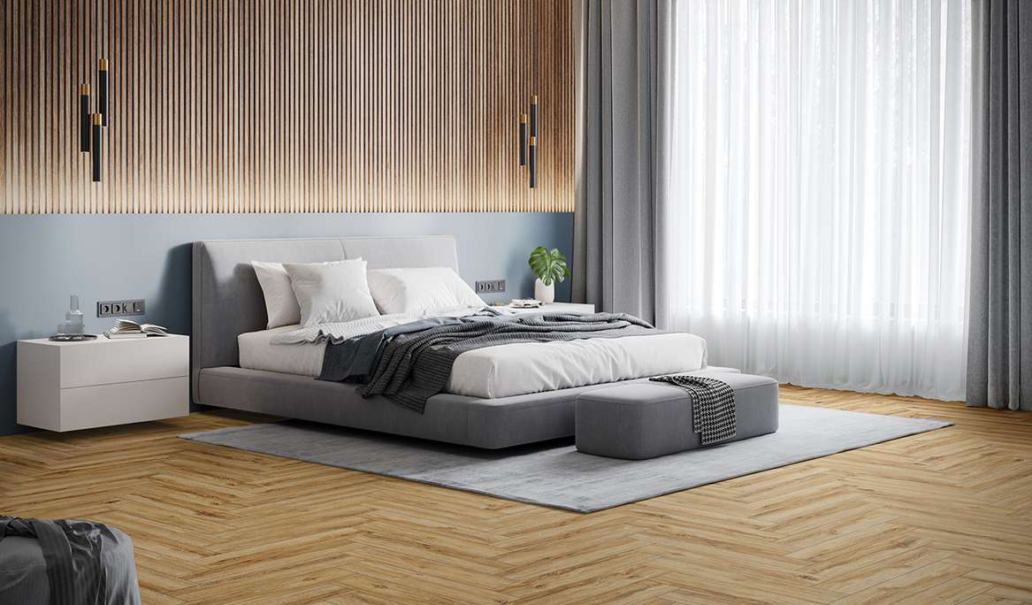 planeo click Vinyl - Herringbone Riley Oak | Made in Germany (100P1004HB)