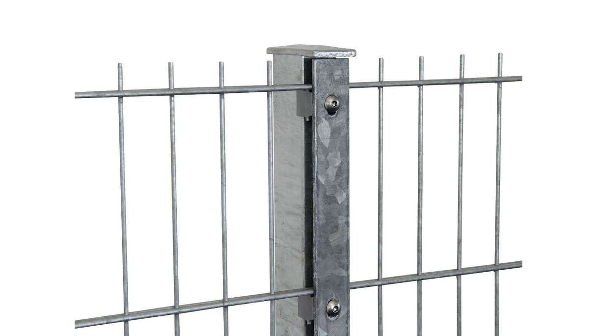 Fence post type FB Hot-dip galvanised for double-rod fence