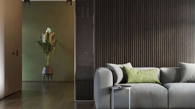 planeo acoustic panels - Oak brown - 2400 x 525 x 18mm (PU-A-003)