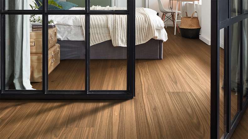 MEISTER Lindura wood flooring HD 400 - 08912 American walnut vivid ultra matt lacquered 2200 x 270 x 11 mm (500214-2200270-08912)