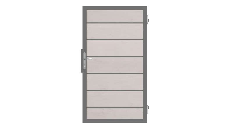 planeo Solid Grande - Premium door Bi-Color white with anthracite aluminium frame
