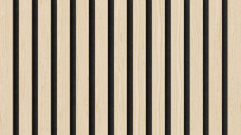 planeo acoustic panels - oak white 2480 x 600 x 21.5 mm | fire-retardant