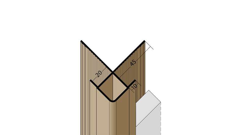 planeo Protect outside corner profile - KA 20mm mounting 5000mm black