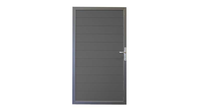 planeo Alumino - universal door anthracite grey with anthracite aluminium frame