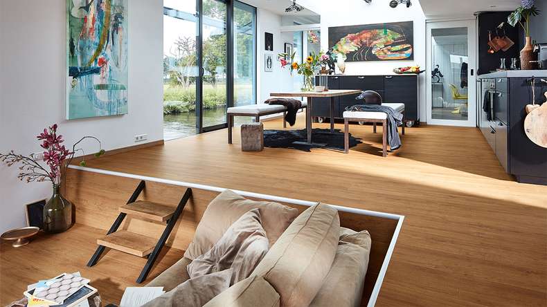 MEISTER Design flooring MeisterDesign. next DD 500 S - 06999 Golden Oak | Impact sound insulation integrated (400054-1287220-06999)
