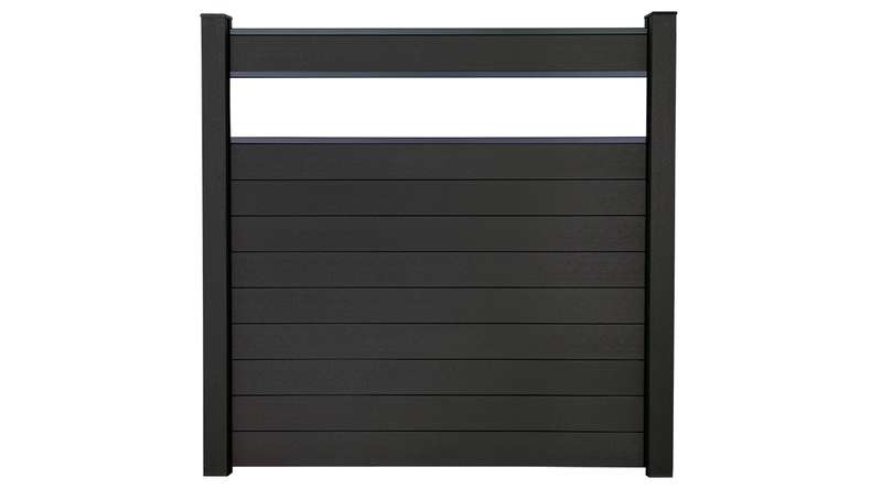 planeo Gardence Strong - BPC plug-in fence glass satin anthracite grey 180 x 180 cm