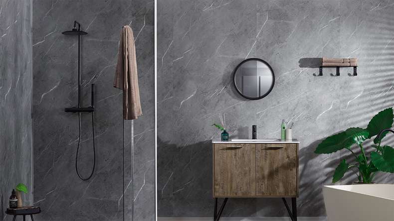 planeo StrongWall - Plastic wall panelling XL Sardi 260 x 90 cm