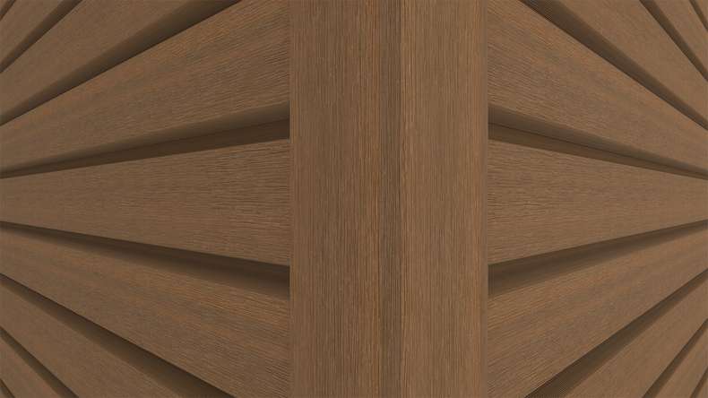 planeo LINEA Wide – WPC CoEx cladding, Burma Teak, 2900 x 181 mm